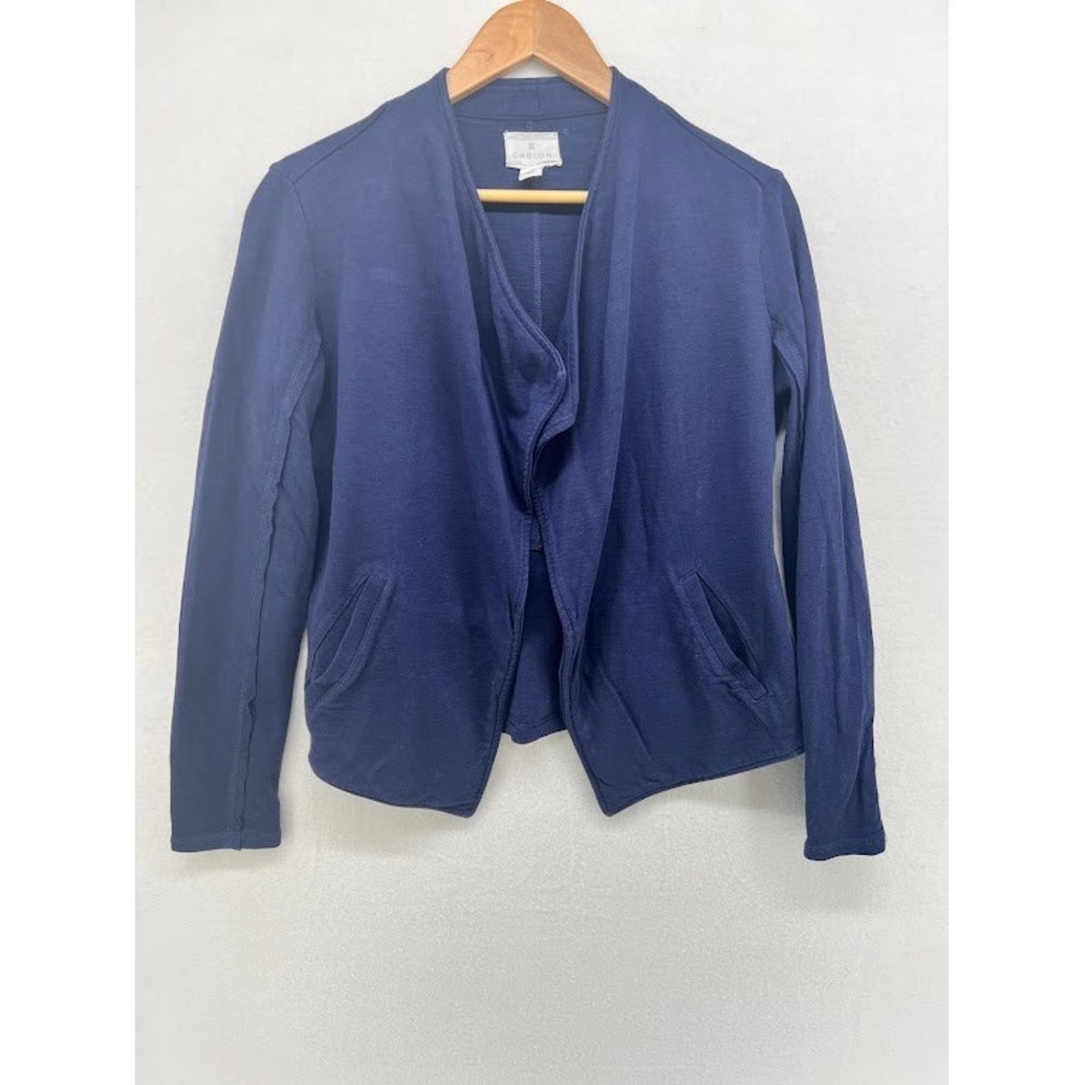 Women's Calson Size Small Knit Jacket Cardigan Navy Blue